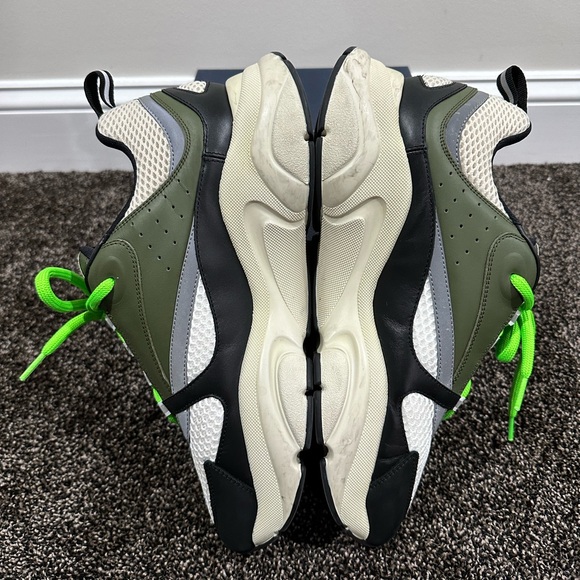 Dior x Kim Jones B22 Olive Green & White Sneakers - Picture 10 of 10